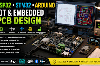 design esp32, stm32, arduino, iot pcb and embedded hardware