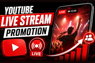 do youtube live stream promotion for live streaming to increase live viewers