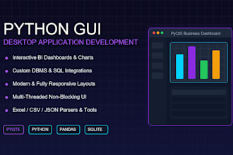 develop desktop applications and gui using python and pyqt5