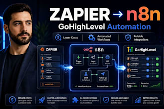 migrate zapier to n8n and build gohighlevel automation workflows