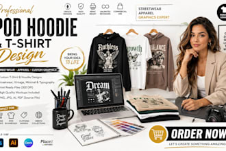 do pod hoodie design tshirt apparel streetwear graphics expert
