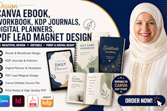 design canva ebook workbook KDP journals digital planners PDF lead magnet design
