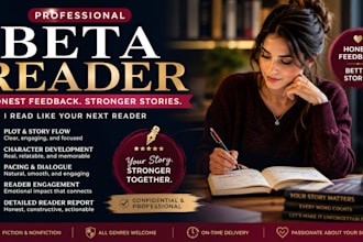 beta read and critique your novel or manuscript
