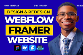 design webflow website, framer website, figma to webflow framer, develop webflow