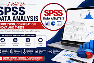do spss data analysis, regression, correlation, anova, t test