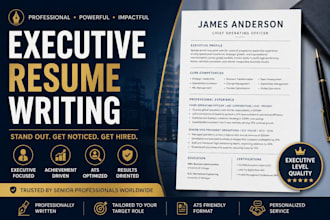 do executive resume, CV and ats  leadership  cover letter career consulting