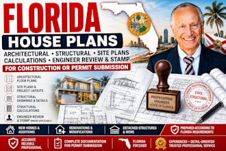provide florida professional engineer review, stamp for civil structural plan