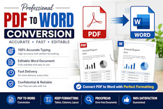 do pdf to word conversion and formatting