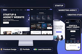 build startups wordpress websites, marketing agency and creative studio website