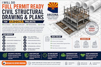 do full permit ready civil engineer drawing and plans for arizona