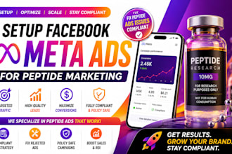 setup facebook meta ads for peptide marketing fix peptide ads issues compliant