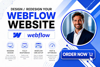 design or develop webflow website, webflow redesign, figma to webflow