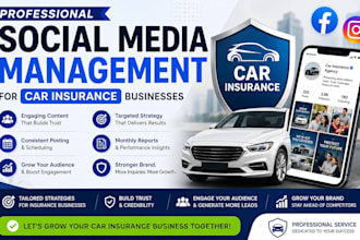 manage social media marketing for car insurance agencies and businesses