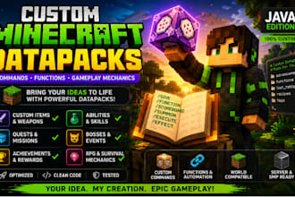 custom minecraft datapacks with commands and gameplay mechanics