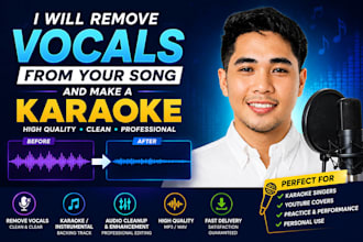 remove vocals from any song and create a karaoke track