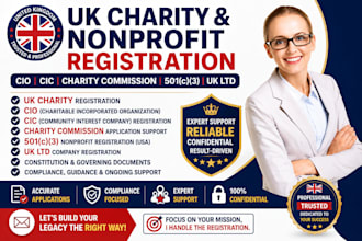 do uk charity registration cio, 5o1c3 nonprofit, charity commission, cic, uk ltd
