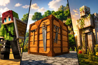 create minecraft 3d models, texture packs, character animations and plugins