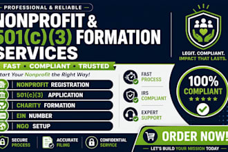 register your nonprofit organization and file your 501c3 application