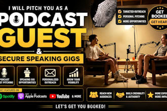 pitch you as a podcast guest and secure speaking gigs