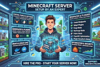 build, configure, and optimize your professional minecraft server