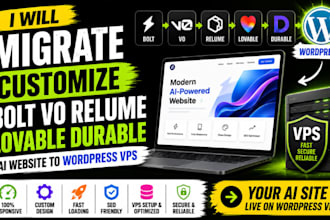 migrate customize bolt v0 relume durable lovable ai website to wordpress vps