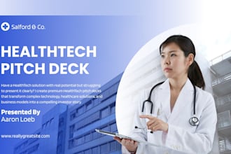 design healthtech pitch deck telemedicine healthcare saas investor deck
