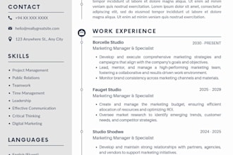 design a frofessional CV resume in canva