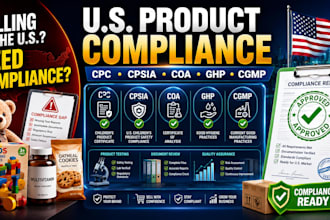 provide CPC, cpsia, coa, ghp and cgmp compliance