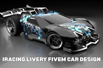 design iracing car livery fivem skin game ready car wrap ems imu vehicle gta 5
