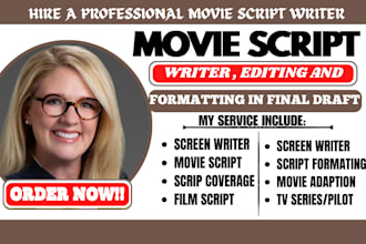 write edit a children script screenplay for youtube theatre tv film animation