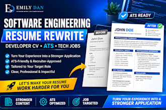 rewrite software engineering resume developer CV ats tech job application