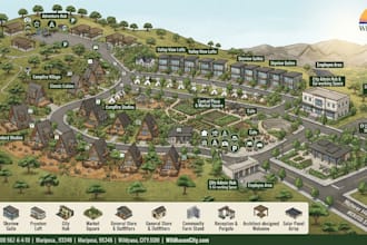 create a custom city, location, road, property, and illustrated map
