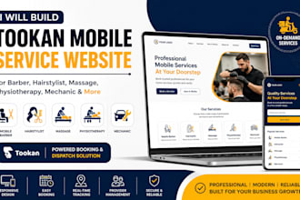 build mobile barber hairstylist massage physiotherapy mechanic tookan website
