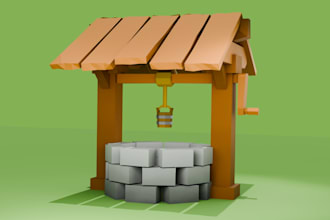 design stylized low poly 3d game assets and props