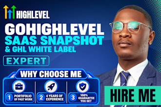 setup gohighlevel saas ghl whitelabel ghl crm ghl snapshot and ghl automation