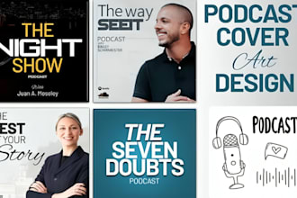 create topnotch podcast cover design, cover art,  podcast logo, podcast artwork