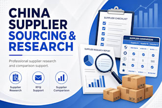 demonstration sourcing project created to show my supplier research and comparis