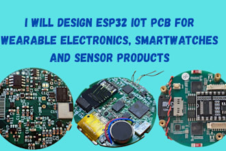 design esp32 iot pcb for wearable electronics, smartwatches and sensor products