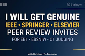 get genuine ieee springer elsevier peer review invite for eb1 eb2niw o1 judging