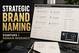 create a strategic brand name for your startup with domain research