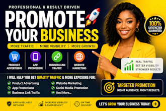 do products advertising, apps promotion, business link traffic website marketing