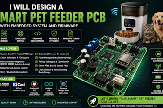 design a smart pet feeder pcb with embedded system and firmware