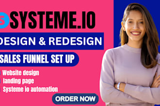 build systeme io landing page systeme io sales funnel systeme io website