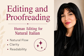 proofread and edit your italian text for natural flow