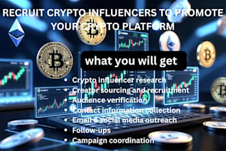 recruit crypto influencers to promote your crypto platform