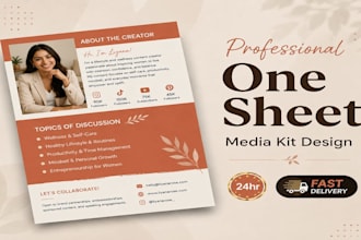 design your speaker one sheet epk artist author media kit