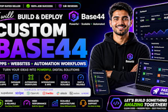 build custom base44 apps websites and automation workflows