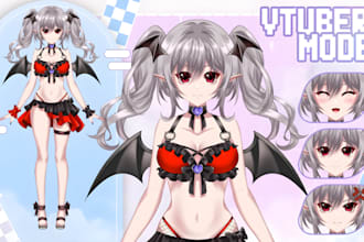 design and rig vtuber model avatar anime character live2d rigging vtube studio