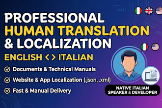 translate and localize your website or app interface into italian