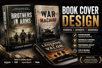 design a military war history nonfiction book cover